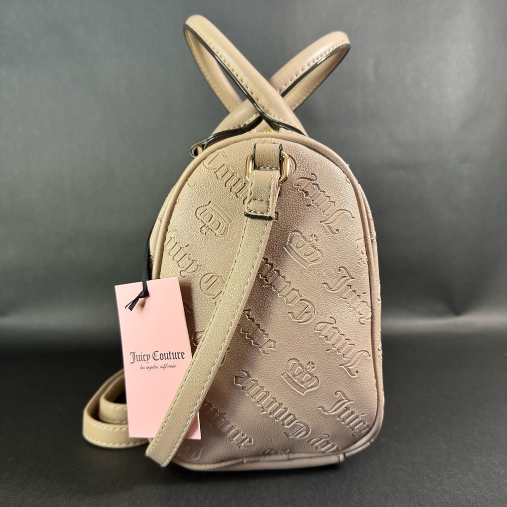 Juicy Couture Not Your Babe Satchel Crossbody Bag Color CAFE - Picture 4 of 7